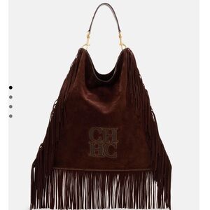 *DON’T BUY* ISO Carolina Herrera Dark Brown Suede Fringe Hobo Bag